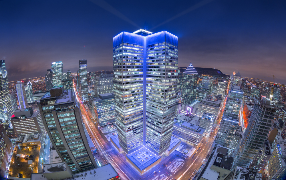 Mise en lumière Place VilleMarie IES Montréal